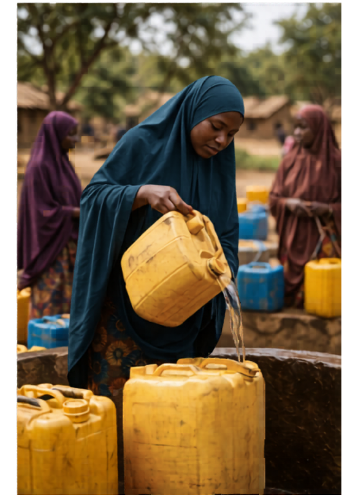 Ladies collecting water from the river